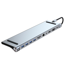 Banggood Mechzone 11 in 1 Type C Docking Station USB C Hub adapter Ergonomische laptopstandaard met USB2.0 USB3.0 USB C PD 100W 4