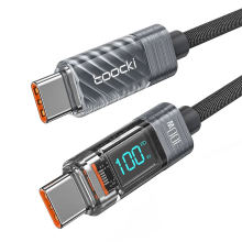 Banggood Toocki TQ X36 60W/100W Type C naar Type C kabel QC4.0 Snelladen Gegevensoverdracht Vertind koperen kernlijn 1M lang voor
