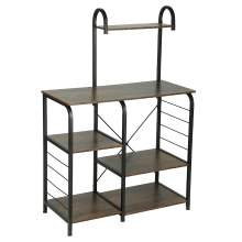 Banggood Vintage Keuken Bakkersrek Utility Opslag Plank Magnetron Stand 3 Tier + 4 Tier Plank voor Kruidenrek Organizer Workstati