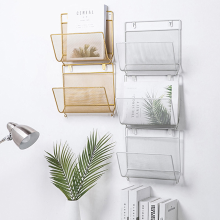 Banggood Wandplank Metalen Drijvende Rekken Home Decoratieve opslag Wandmontage Rack Boekenplank