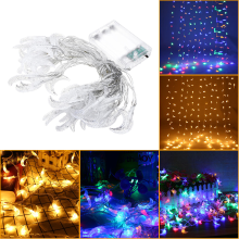 Banggood Werkt op batterijen 6M Moon Shape Warm White Colorful 40 LED String Fairy Light Wedding Holiday Decor
