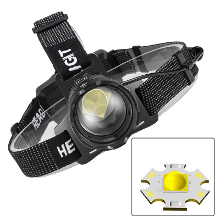 Banggood XHP70 Sterke LED Koplamp Type C USB Opladen Buitenshuis Vissen Zoom Hoofdlamp Fietsen Hardlopen Zoeklamp