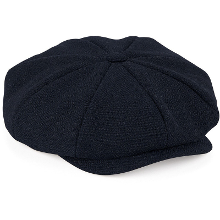 Beechfield Bakkerspet   donkerblauw   flatcap voor volwassenen
