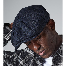 Beechfield Bakkerspet/flatcap donkergrijs voor heren L/XL