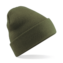 Beechfield Basic dames / heren beanie wintermuts   100% soft Acryl   mosgroen   Super soft