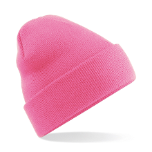 Beechfield Basic dames / heren beanie wintermuts   100% soft Acryl   roze   Super soft
