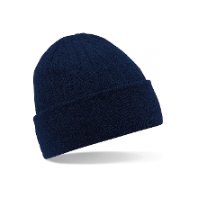 Beechfield Beanie Thinsulate Wintermuts   100% acryl wol   Navy blauw   dames en heren
