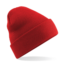 Beechfield Beanie Wintermuts   100% soft Acryl   rood   Super soft   Brede omslag band   dames/ here