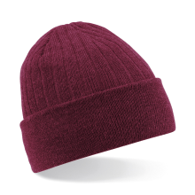 Beechfield Heren/Dames Beanie Thinsulate Wintermuts 100% acryl wol bordeaux rood