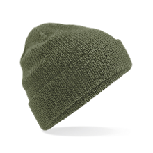 Beechfield Organic Beanie Commando wintermuts   army groen   heren   100% gebreid katoen   Biologisc
