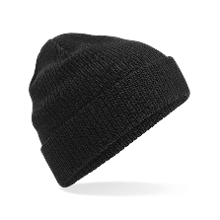 Beechfield Organic Beanie Commando wintermuts   zwart   heren   100% gebreid katoen   Biologisch