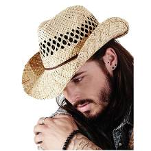 Beechfield Stro cowboy strand hoed   volwassenen   festival   one size