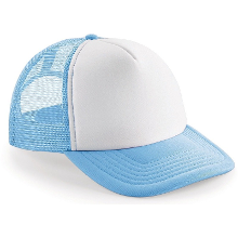 Beechfield Vintage/retro snapback truckers pet   lichtblauw/wit   volwassenen   Hippe petten   baseballcaps