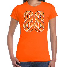 Bellatio Decorations 88 Holland supporter t shirt oranje voor dames