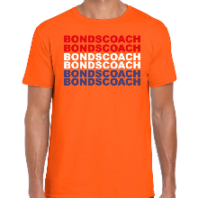 Bellatio Decorations Bondscoach supporter t shirt oranje voor heren   Nederlands elftal / EK/WK shirts