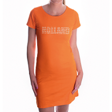Bellatio Decorations Glitter Holland jurkje oranje rhinestone steentjes voor dames Nederland supporter EK/ WK