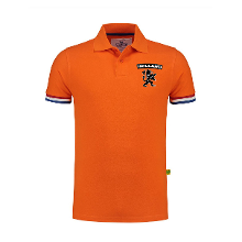 Bellatio Decorations Grote maten Holland supporter poloshirt   katoen   heren   oranje   leeuw op borst   Nederland