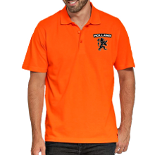Bellatio Decorations Grote maten Holland supporter poloshirt leeuw embleem op borst EK/ WK voor heren