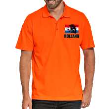 Bellatio Decorations Grote maten Holland supporter poloshirt leeuw met Nederlandse vlag op borst EK/ WK voor heren