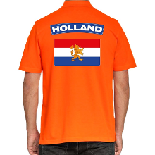 Bellatio Decorations Grote maten Holland supporter poloshirt   t shirt   oranje   voor heren   Koningsdag kleding