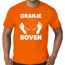 Bellatio Decorations Grote maten oranje boven t shirt oranje voor heren   Koningsdag shirts