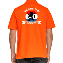 Bellatio Decorations Grote maten oranje poloshirt Holland / Nederland supporter Holland kampioen met leeuw EK/ WK voor he