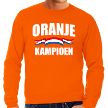 Bellatio Decorations Grote maten oranje sweater / trui Holland / Nederland supporter oranje kampioen EK/ WK voor heren