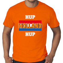 Bellatio Decorations Grote maten oranje t shirt hup Holland hup Holland / Nederland supporter EK/ WK voor heren
