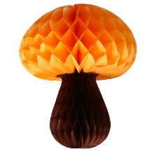 Bellatio Decorations Hangdecoratie herfst thema paddenstoel oranje   20 cm  herfst versiering   brandvertragend