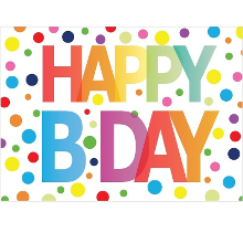 Bellatio Decorations Happy B Day verjaardagskaart   briefkaart   groot formaat wenskaart   21 x 14,8 cm