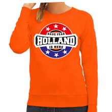 Bellatio Decorations Have fear Holland is here / Holland supporter sweater oranje voor dames