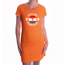 Bellatio Decorations Holland kampioen met beker oranje jurkje Holland / Nederland supporter EK/ WK voor dames
