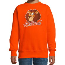 Bellatio Decorations Holland met cartoon leeuw oranje sweater / trui Holland/Nederland supporter EK/ WK fan voor kinderen