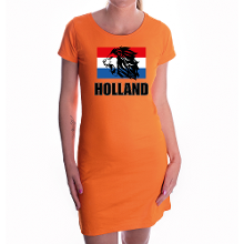 Bellatio Decorations Holland met leeuw en vlag oranje jurkje Holland / Nederland supporter EK/ WK voor dames