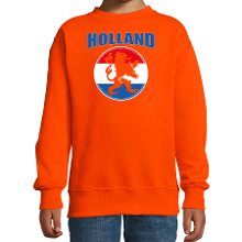 Bellatio Decorations Holland met oranje leeuw oranje sweater / trui Holland / Nederland supporter EK/ WK voor kinderen