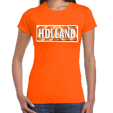 Bellatio Decorations Holland / Nederland supporter t shirt oranje voor dames