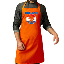 Bellatio Decorations Holland oranje leeuw   cadeau schort oranje   EK/ WK voetbal   dames en heren