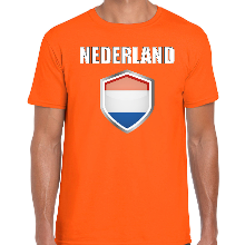 Bellatio Decorations Holland t shirt   in de kleuren van de Nederlandse vlag   oranje   heren   supporters   koningsdag
