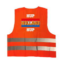 Bellatio Decorations Hup Holland hup oranje veiligheidshesje EK / WK supporter outfit voor volwassenen