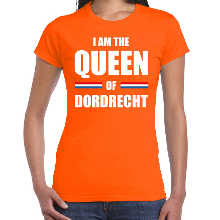 Bellatio Decorations I am the Queen of Dordrecht Koningsdag t shirt oranje voor dames