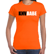 Bellatio Decorations Knvbabe oranje t shirt Holland / Nederland supporter EK/ WK voor dames