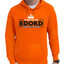 Bellatio Decorations Koningsdag hoodie voor heren   extreme dorst op koningsdag   oranje   oranje feestkleding