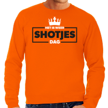 Bellatio Decorations Koningsdag sweater voor heren   shotjes   oranje   oranje feestkleding