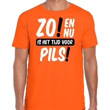 Bellatio Decorations Koningsdag T shirt voor heren   tijd voor pils   oranje   bier   feestkleding