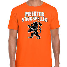 Bellatio Decorations Meester voorspeller met leeuw oranje t shirt Holland / Nederland supporter EK/ WK voor heren