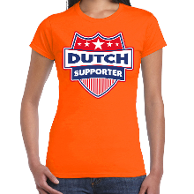 Bellatio Decorations Nederland / Dutch schild supporter t shirt oranje voor dames