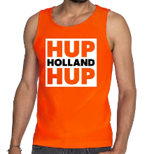 Bellatio Decorations Nederlands elftal supporter tanktop Hup Holland Hup oranje voor heren