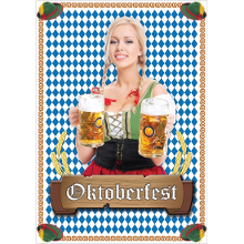 Bellatio Decorations Oktoberfest aankondiging deurposter   A1 formaat   59 x 84 cm   papier   Bierfeest   versiering