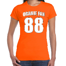 Bellatio Decorations Oranje fan nummer 88 oranje t shirt Holland / Nederland supporter EK/ WK voor dames