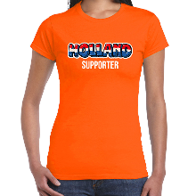 Bellatio Decorations Oranje fan t shirt   Holland / Nederland   supporters   sport   voor dames   koningsdag